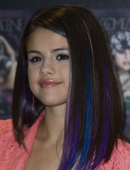 Rivers night show on i98.3: SELENA GOMEZ'S NEW BLUE AND PURPLE HAIRI