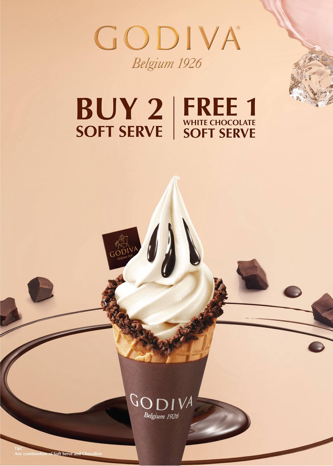 Godiva Buy 2 Free 1 Chocolate Soft Serve @ Penang Gurney Paragon Mall