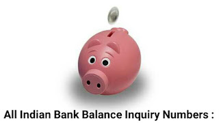 Bank balance checking number All indian bank number for balance inquiry