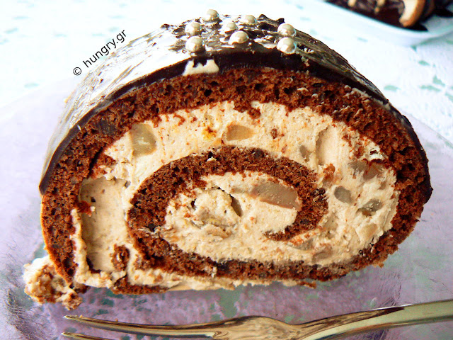 Chocolate Roll with Chestnuts