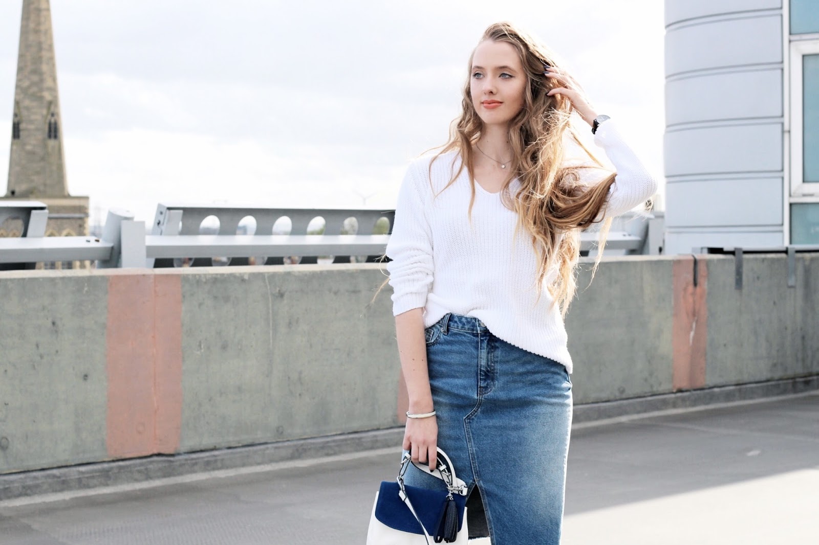 Styling a Denim Pencil Skirt Double Denim Styling a Pencil Skirt