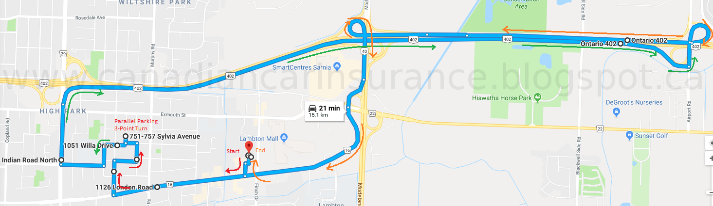 Directions to sarnia ontario