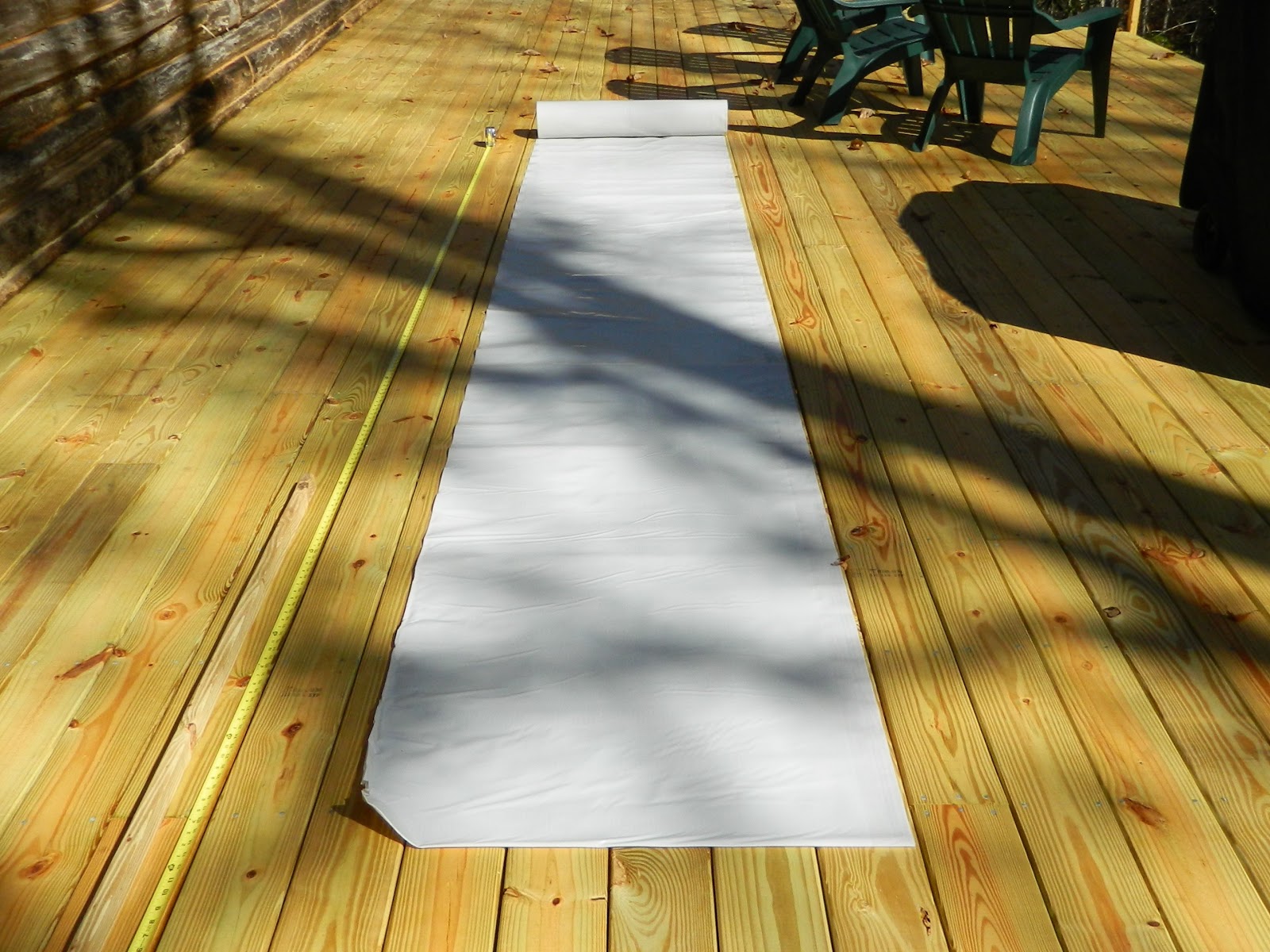 Lise's Log Cabin Life: Building a "Rain Shield" Under the Deck
