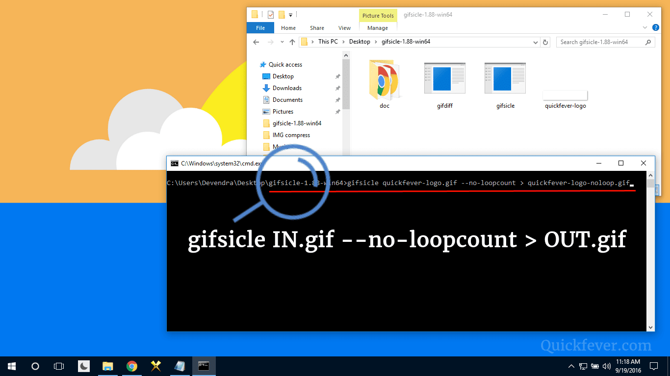 gifsicle command loopcount dos