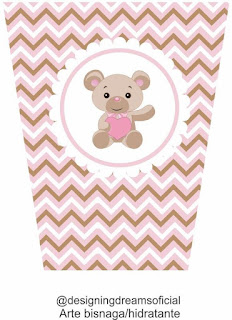 Baby Bear with Pink Heart Free Printable Mini Kit. Baby Bear with Pink Heart Free Printable Labels.