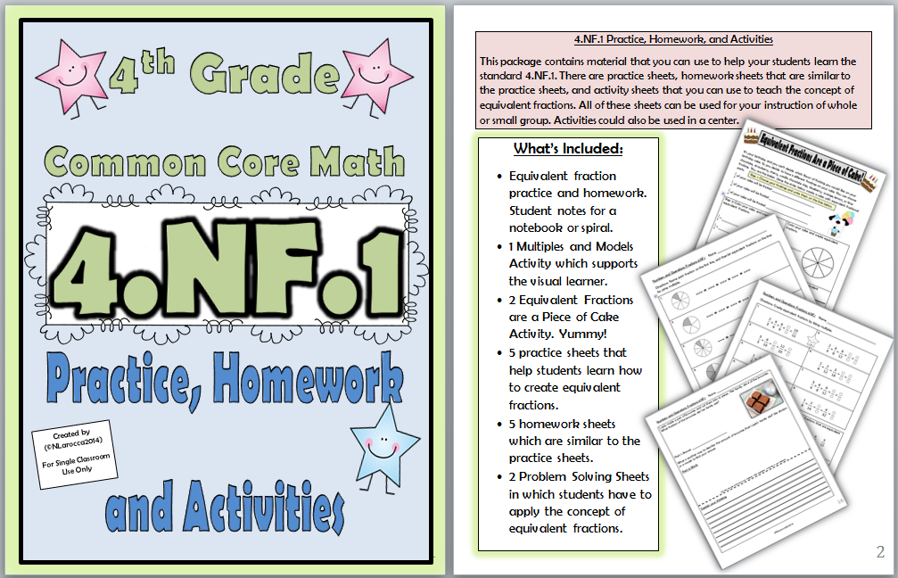 CC's Cool School: 4.NF.1 Equivalent Fractions