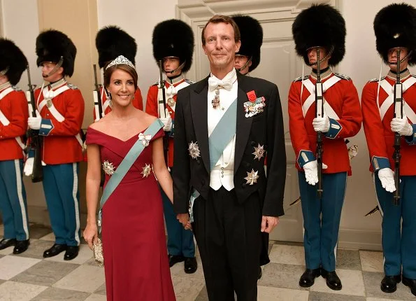 Crown Princess Mary wore Lasse Spangenberg Copenhagen Dress. Princess Marie is wearing a new Rikke Gudnitz gown and new Tiara