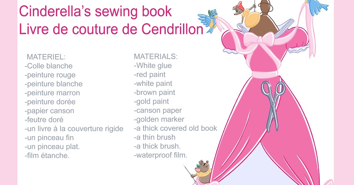 Cinderella's sewing book tutorial
