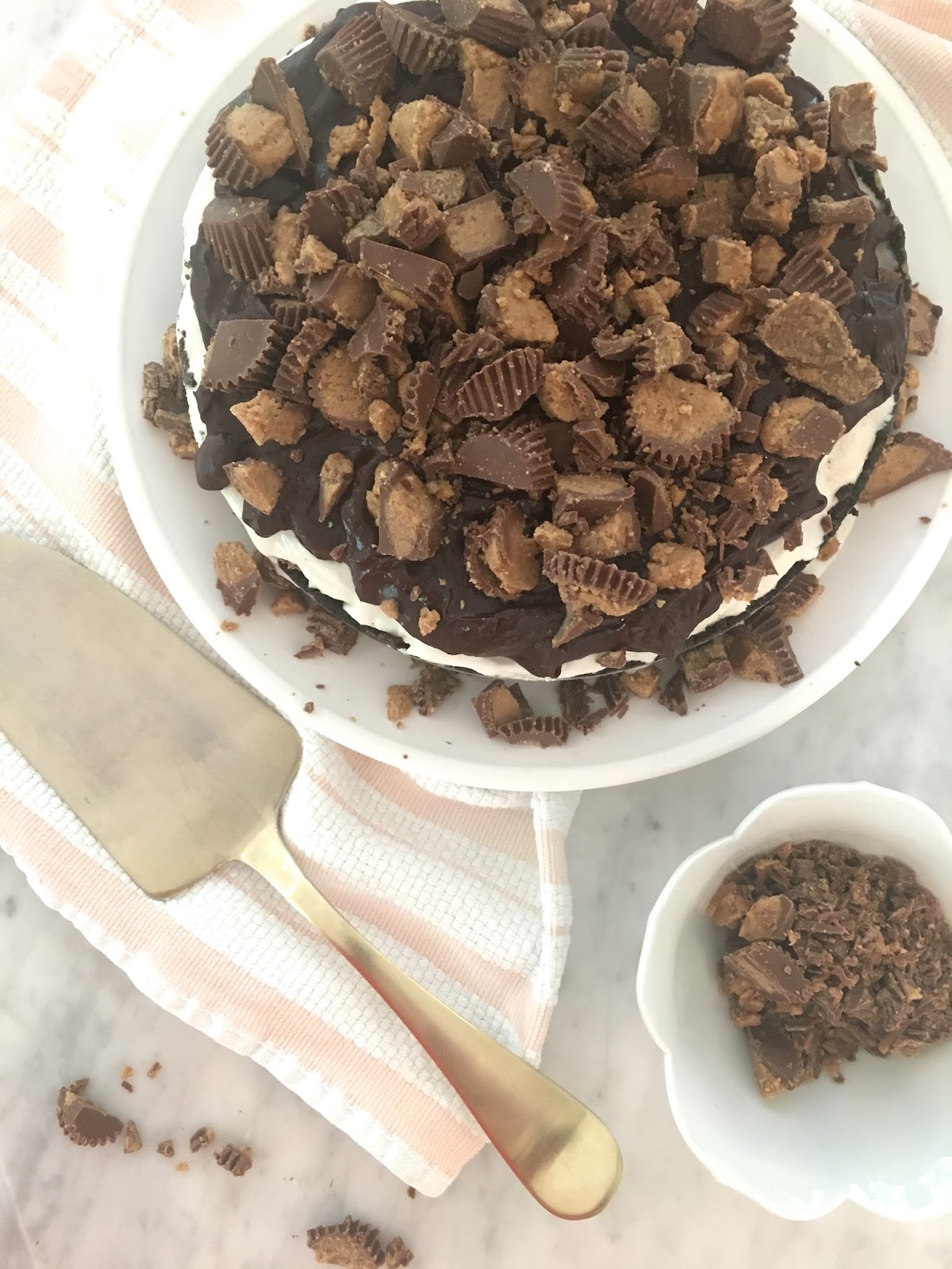 siriously delicious Peanut Butter Cup Ice Cream Cake