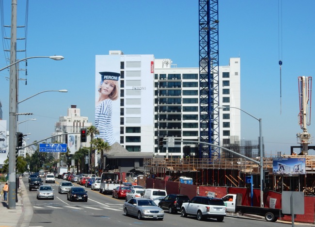 Giant Peroni beer Sailor Girl billboard West Hollywood Giant Peroni beer Sailor Girl billboard West Hollywood