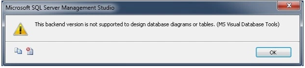 Region is not supported. Version not supported. This backend Version is not supported to Design database diagrams or Tables. (MS Visual database Tools). This backend Version is not supported to Design database diagrams or Tables как исправить. Not support ВК.