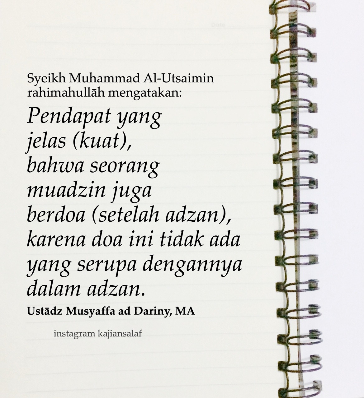 Doa Habis Adzan - Kata Kata Cinta