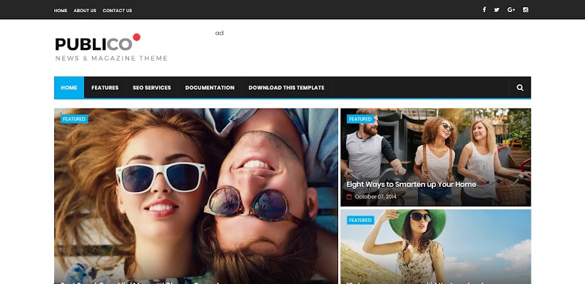 Publico Free Blogger Template