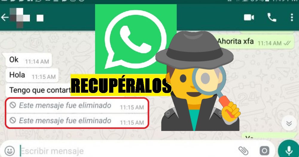 como recuperar mensajes borrados de whatsapp