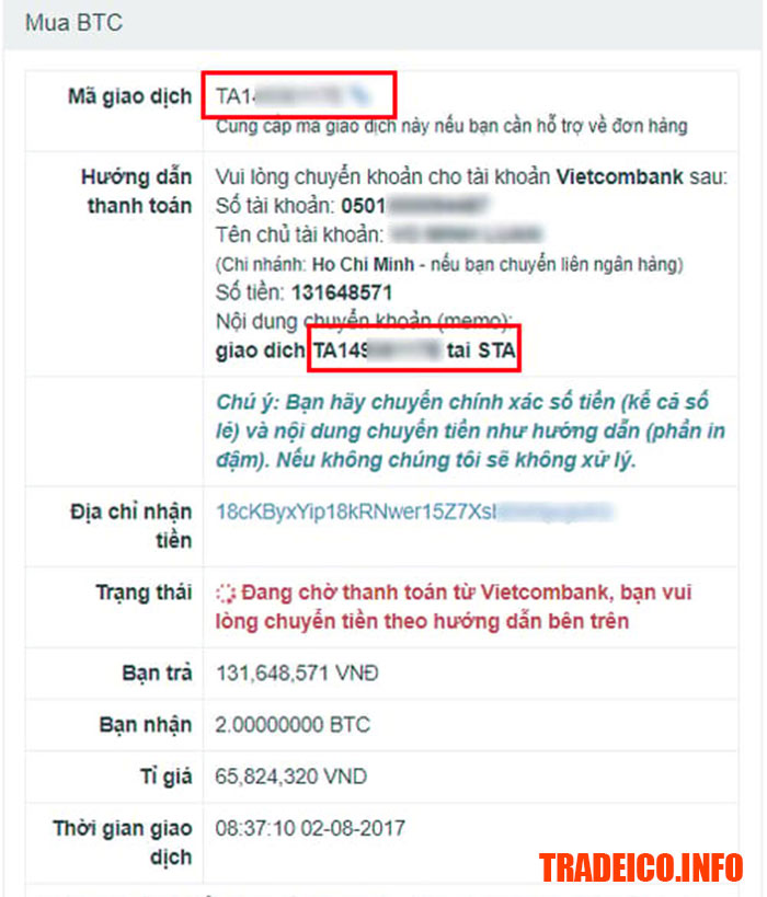 Hướng dẫn cách mua bán Bitcoin trên sàn giao dịch Santienao.com