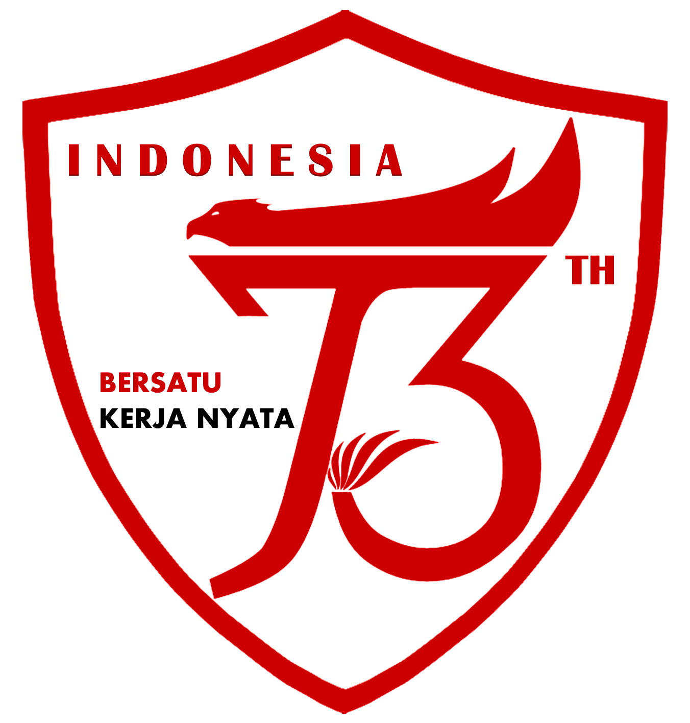 Logo Peringatan HUT Proklamasi Kemerdekaan RI Ke73 Tahun Versi BMH B