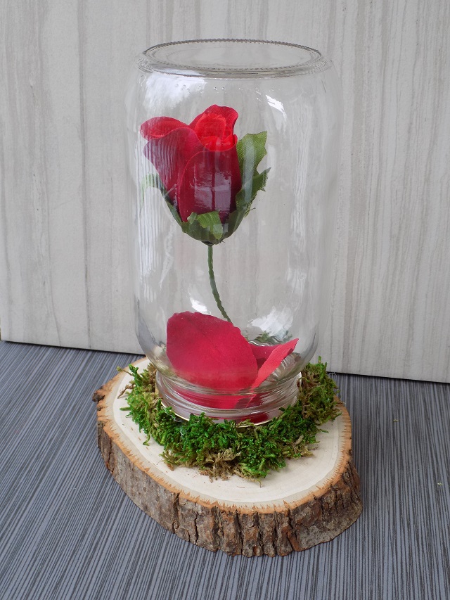 One Savvy Mom Nyc Area Blog Diy Beauty And The Beast Rose Diy Beauty And The Beast Rose Mason Jar Night Light Kids Craft Tutorial