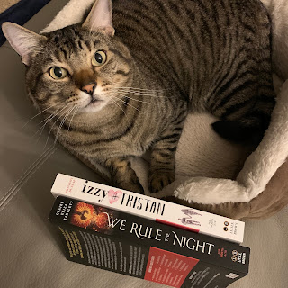 Pickles's final 2018 bookmail! Pickles with Izzy+Tristan and We Rule the Night.