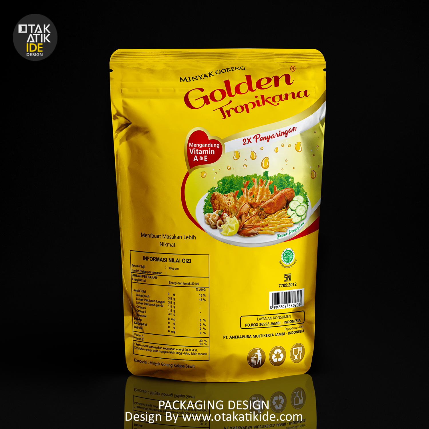 Jasa desain kemasan minyak goreng - Otakatikide | Jasa Desain Logo