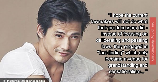 Robin Padilla makes a statement on the so-called 