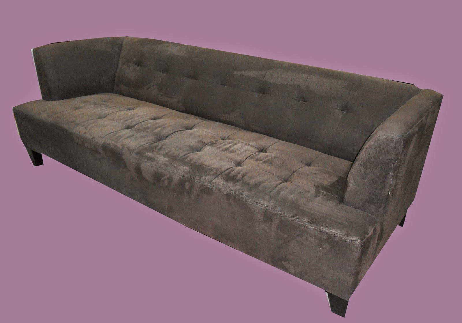 Uhuru Furniture & Collectibles Tuxedo Style Tufted Sofa in Brown