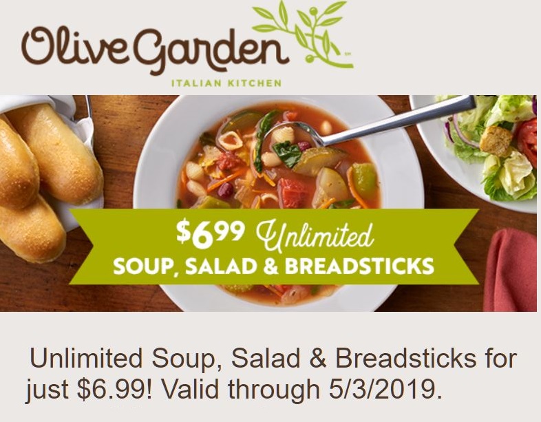 Olive Garden Coupon Unlimited Classic Lunch Combo Only 6 99