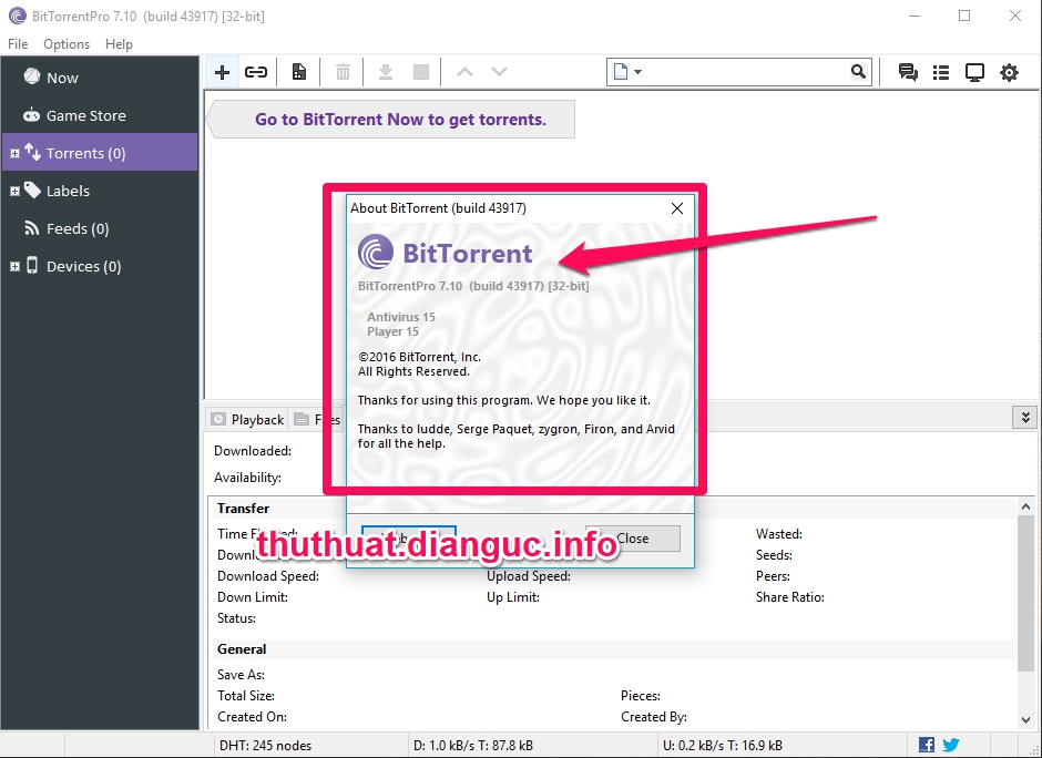 Download BitTorrent PRO 7.10.0.Build.43917 Full Crack – Phần mềm tải link torrent