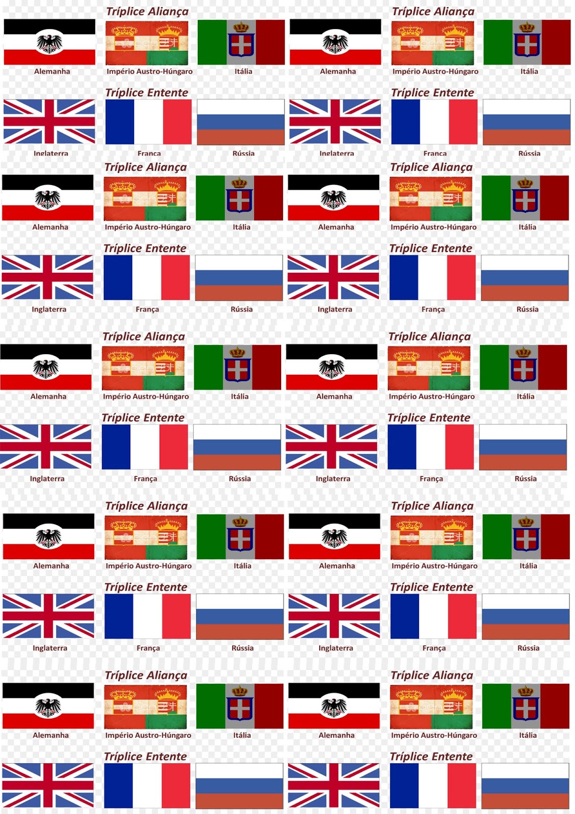 Banderas de la Primera Guerra Mundial ~ Mathias Rodriguez - Blog Personal
