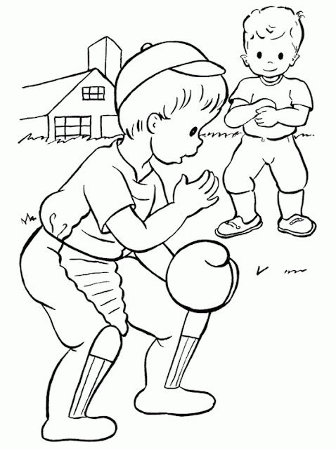Kids Page Baseball Coloring Pages Download Free