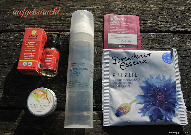 Aufgebraucht Oktober 2015 Khadi, Kivvi, CremeKampagne, Paula's Choice, Dresdner Essenz