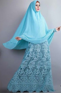 Model Baju Muslim Gamis Syar'i Dari Bahan Brokat Contoh Long Dress Brokat Muslim Desain Mewah Dan Elegan