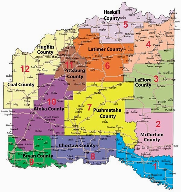 Choctaw Nation District Map