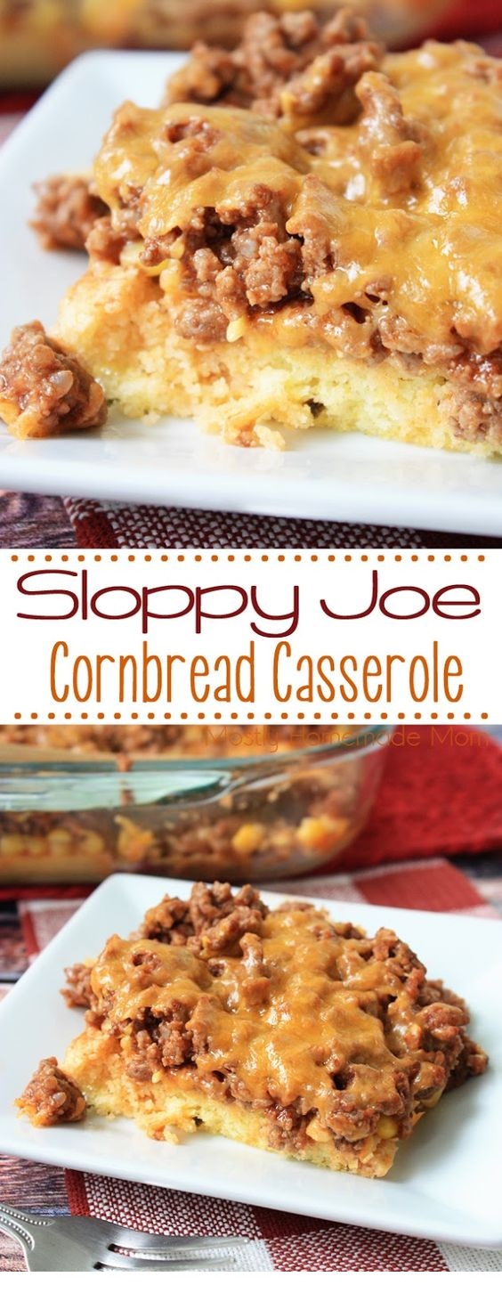 Sloppy Joe Cornbread Casserole