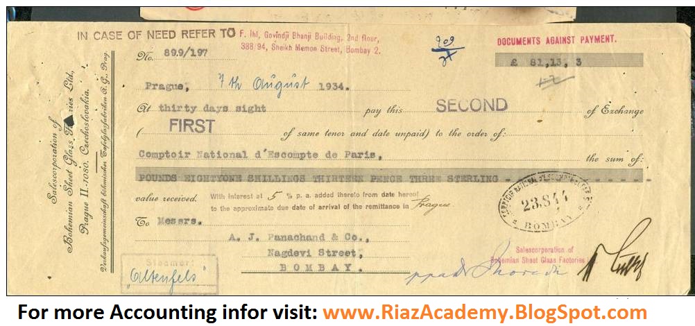 Accounting For Bills of Exchange Accounting For Bills of Exchange