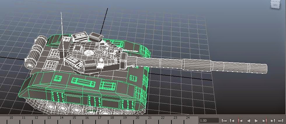 My first Tanker model in maya..reference T-90 tank...