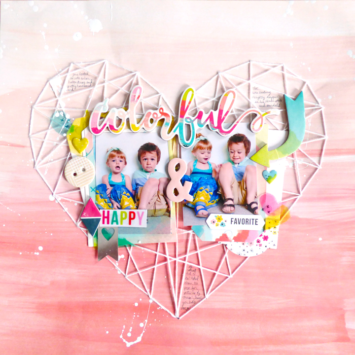colorful happy layout paige taylor evans