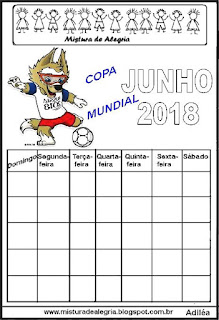 Calendário Calendário copa mundial 2018 Rússia