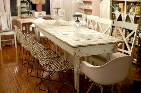Particularly striking vintage tables!