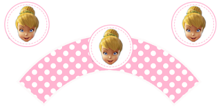 Tinker Bell: Free Printable Birthday Party Kit. Tinker Bell Free Printable Wrappers Cupcake.