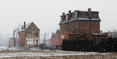 Brush Park Decay- Detroit, MI, Abandoned and caved in build…