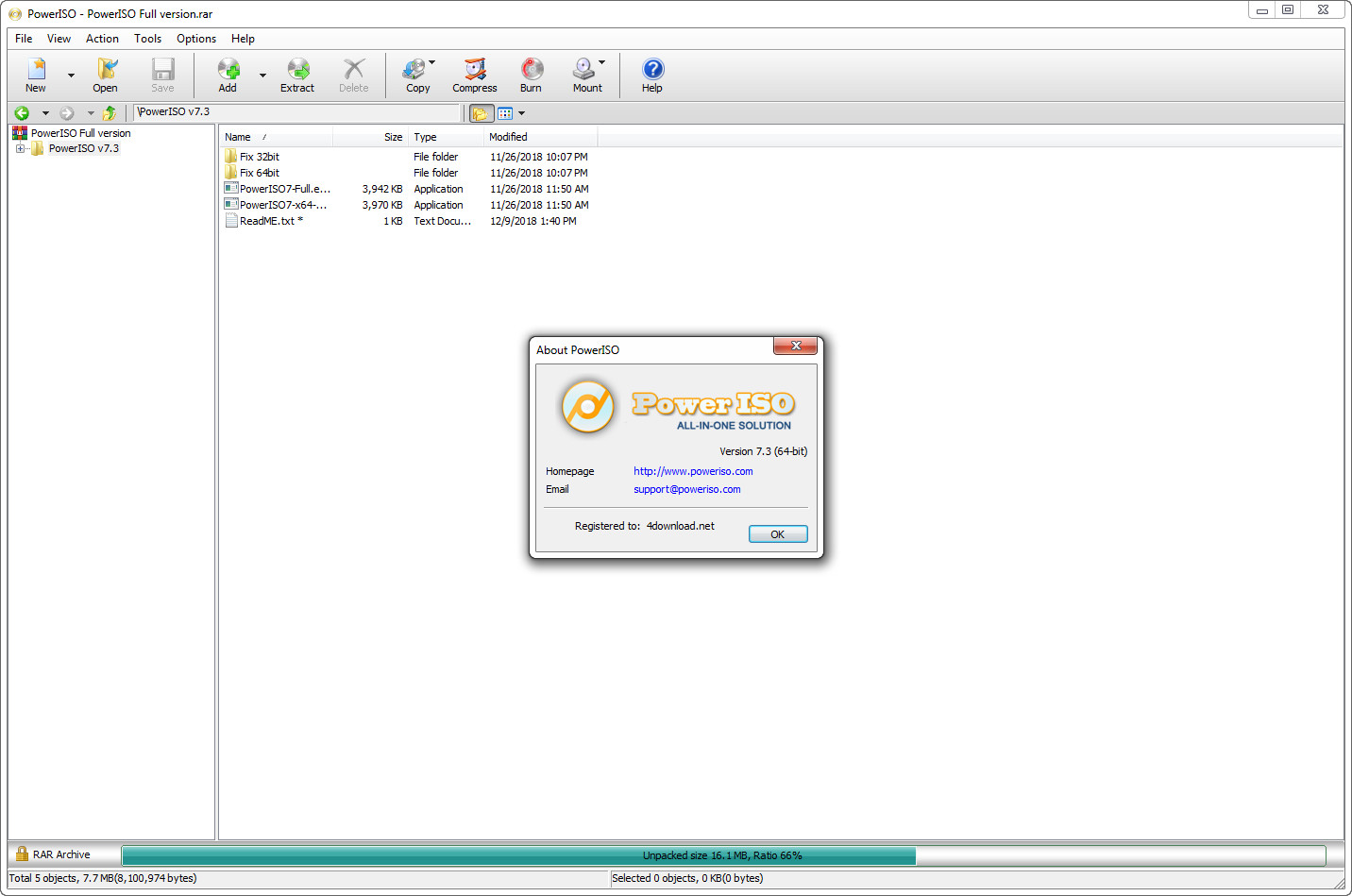 PowerISO v7.4 Full version