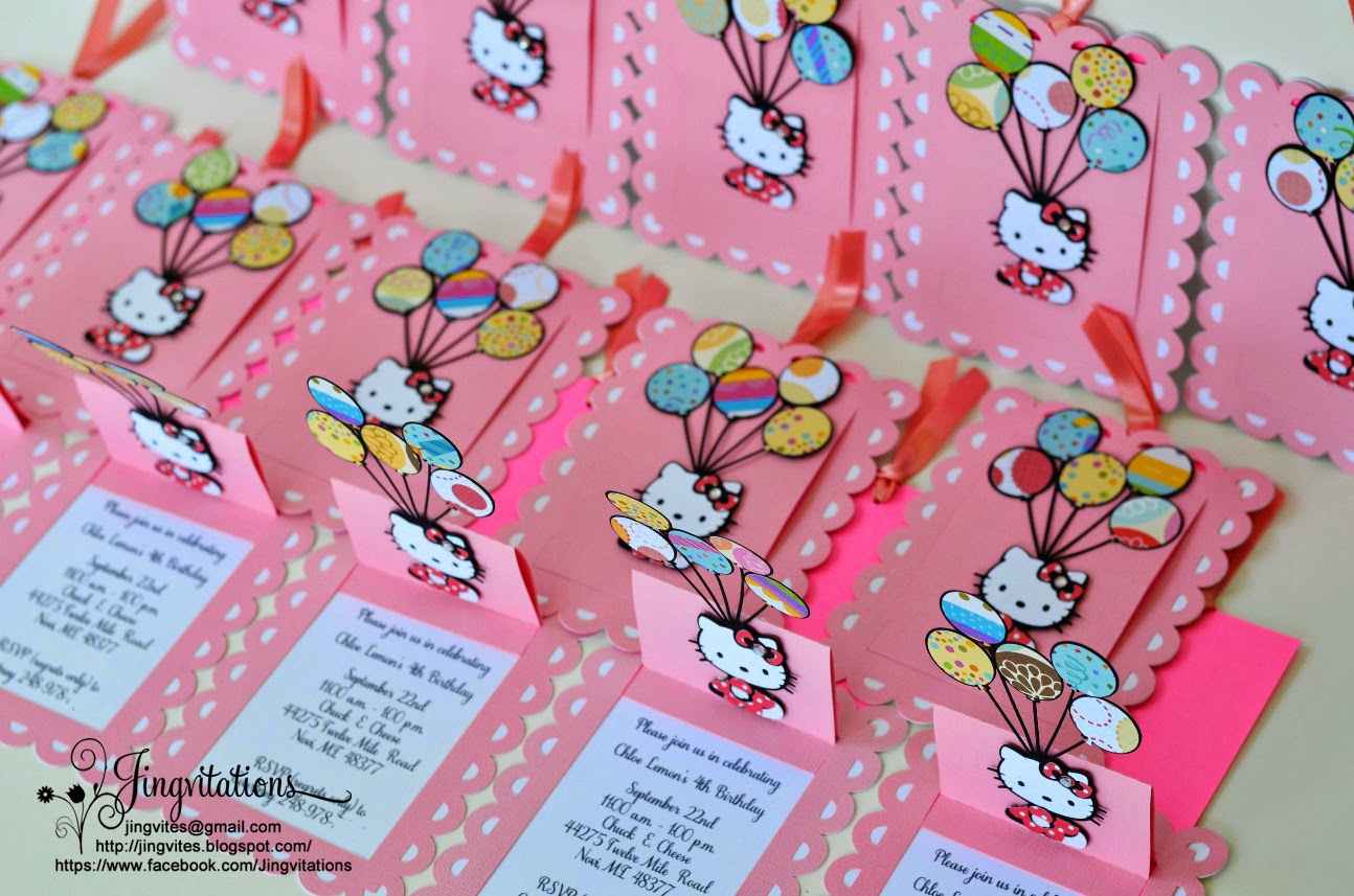 Handmade Hello Kitty Invitations 6