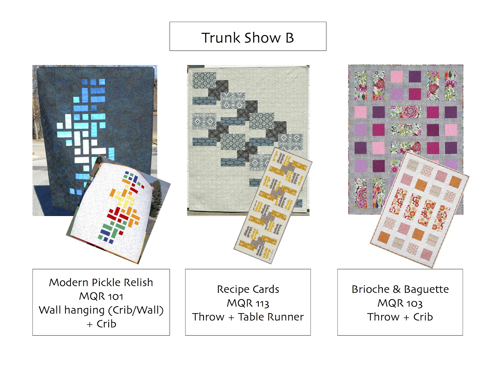Modern Quilt Relish Trunk Shows