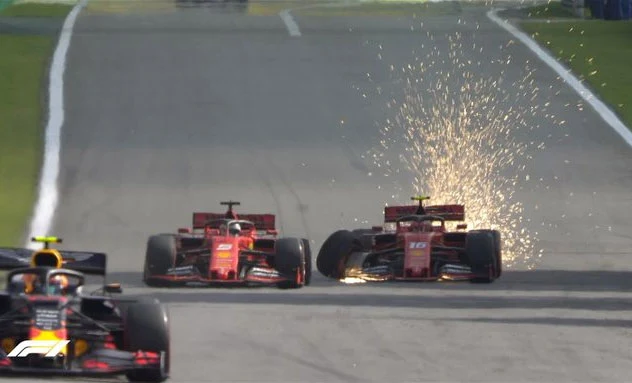 L'incidente tra Vettel e Leclerc in Brasile
