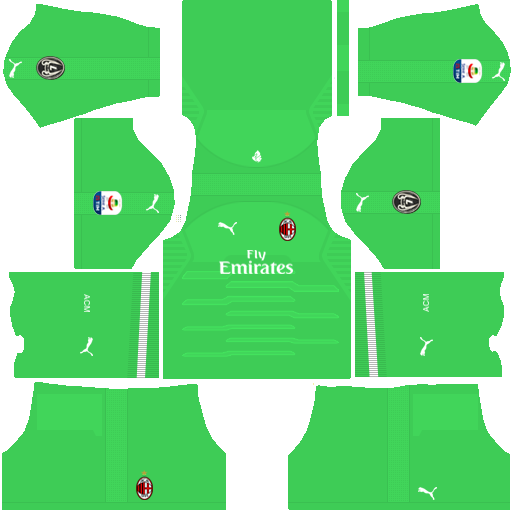 Kits/Uniformes Para Fts 15 Y Dream League Soccer: Kits/Uniformes Ac Milan -  Serie A 2018/2019 - Fts 15/Dls