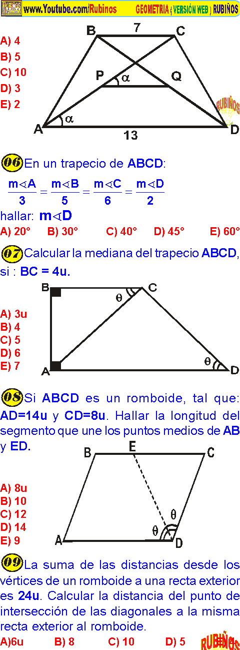 Cuadriláteros Ejercicios Resueltos Pdf