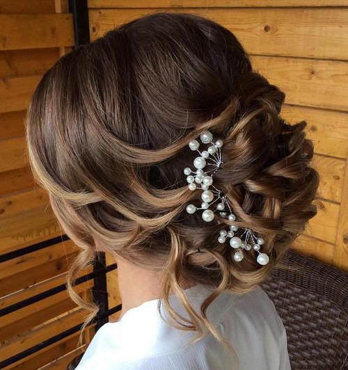 45 Elegant Loose Updo Hairstyles Hairstylo 10 Loose Curly Updo For Wedding