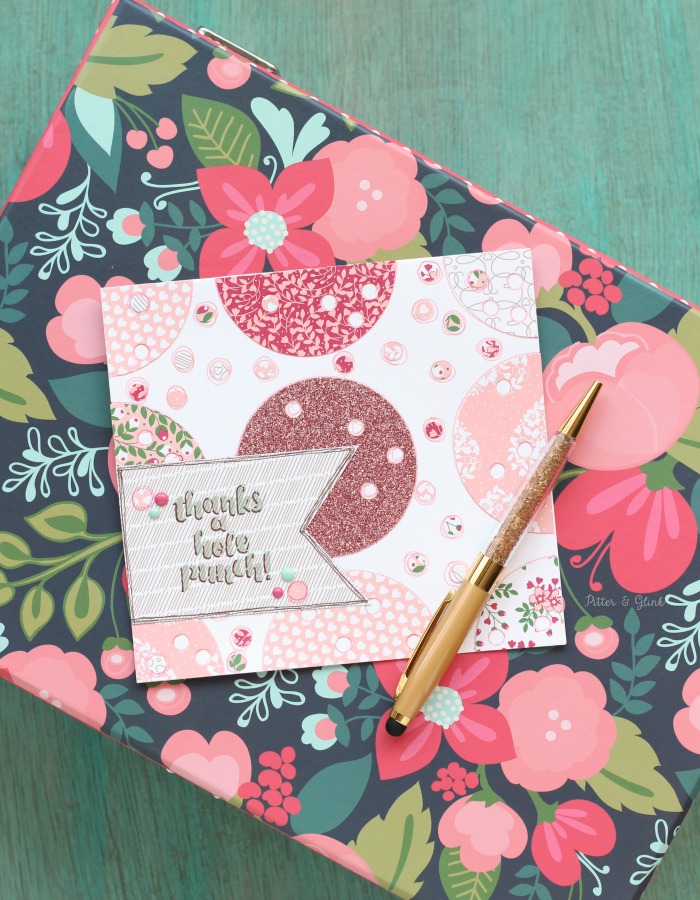 PitterAndGlink Handmade "Thanks a Hole Punch" Card