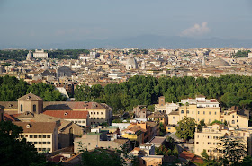 The view across from the Janiculum Hill