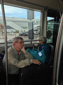 Dave and Patte on shuttle bus
